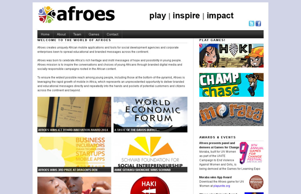 Afroes Games_website