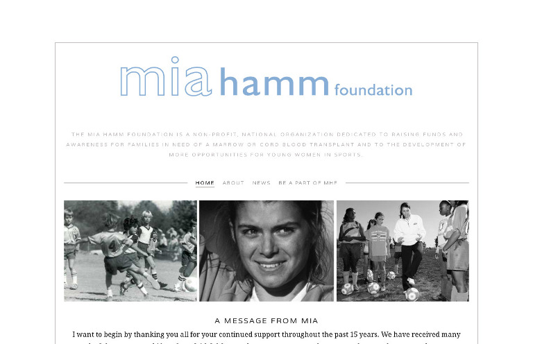 Mia Hamm Foundation_website