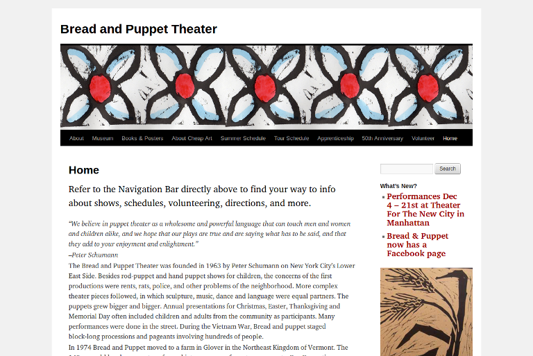 Bread and Puppet Theater_website