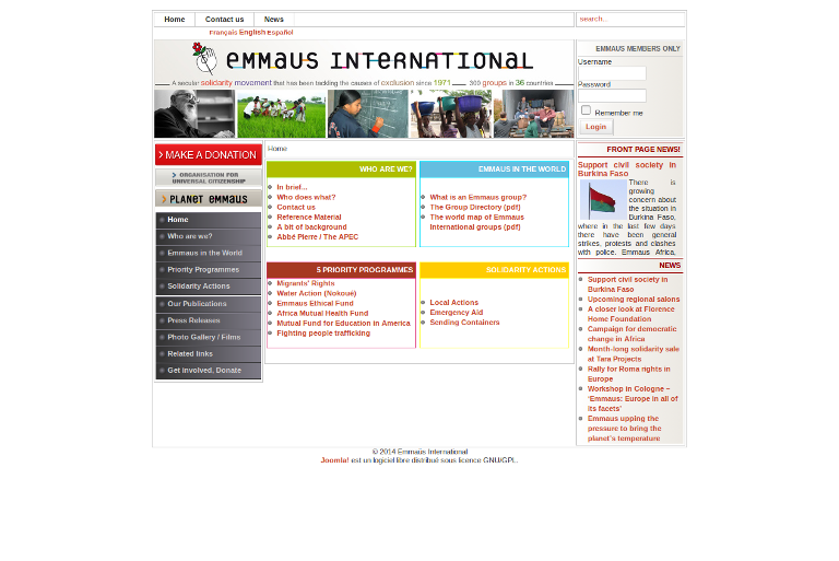 Emmaüs International_website