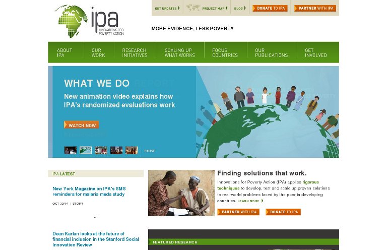 Innovations for Poverty Action_website