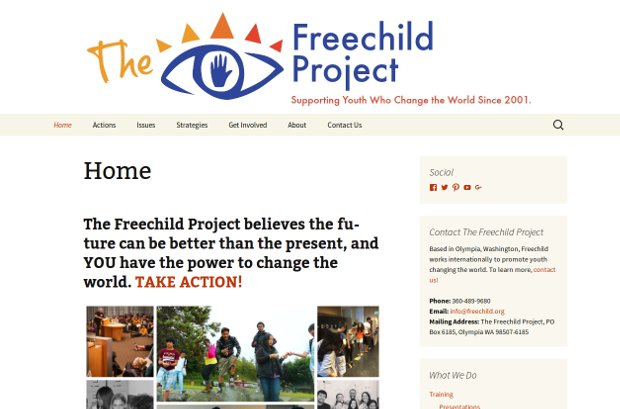 The Freechild Project_homepage
