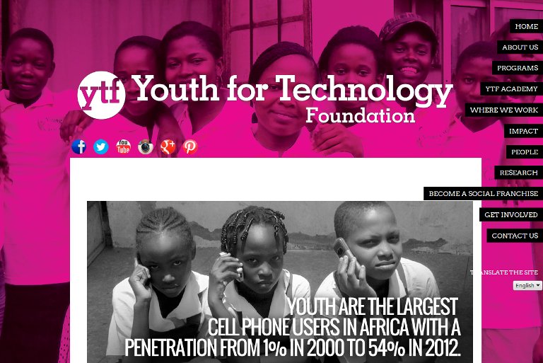 Youth for Technology Foundation_website