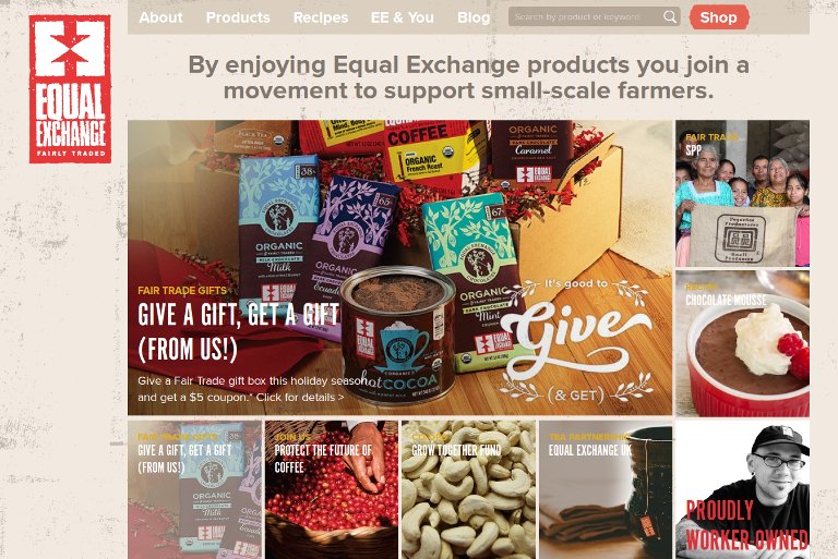 Equal Exchange_website