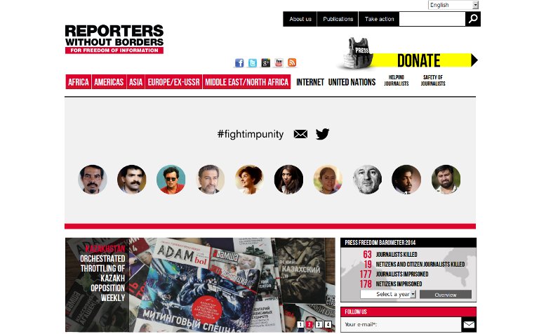 Reporters Without Borders_website