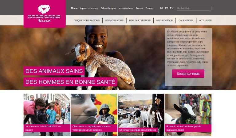 Vétérinaires Sans Frontières_homepage
