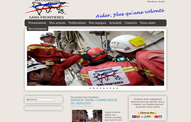 Secouristes Sans Frontières_website
