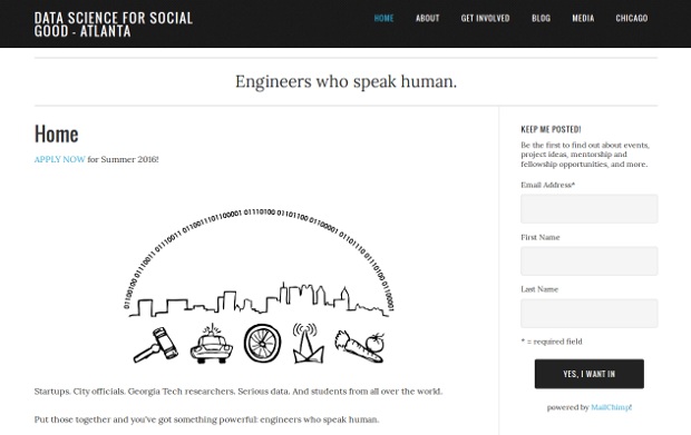 Data Science for Social Good - Atlanta – Engineers who speak human_homepage