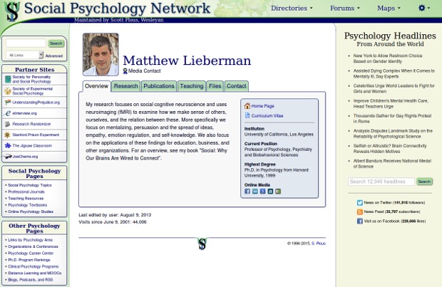 Matthew Lieberman_homepage