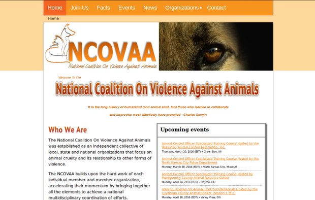National Coalition On Violence Against Animals - Homepage