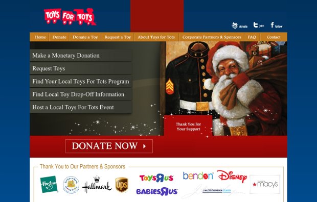 Toys for tots_homepage