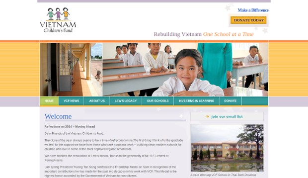 Vietnam Children's Fund_homepage