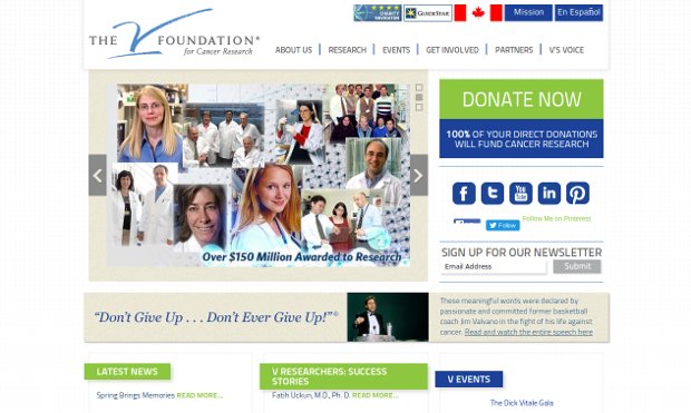 The V Foundation for Cancer Research_homepage