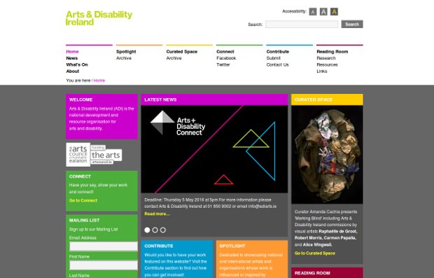Arts & Disability Ireland_homepage