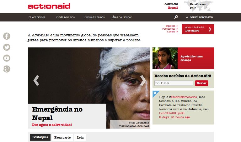 ActionAid Brasil_webpage